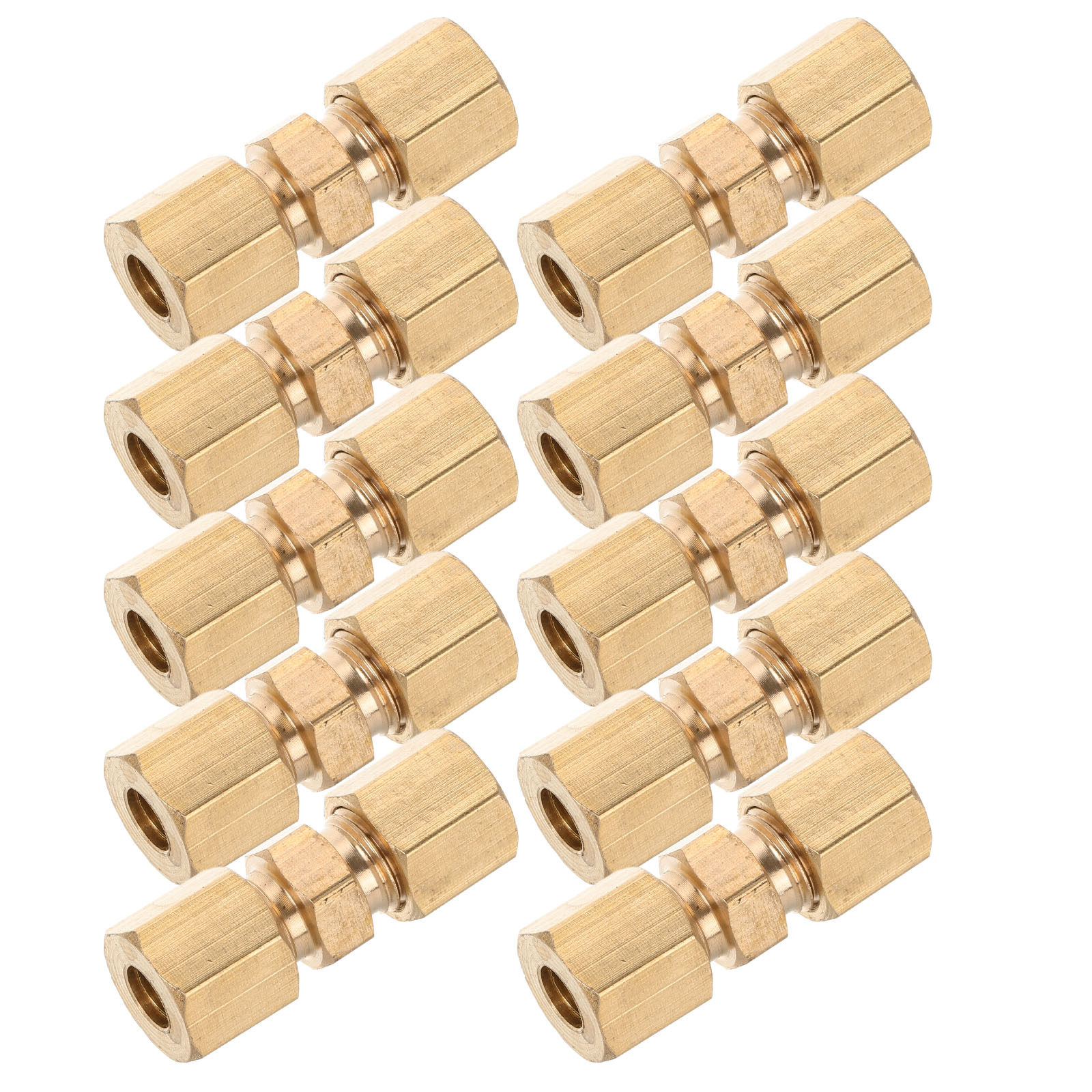 10Pcs Brass Brake Line Union F - Compression Fitting Brass 评论和价格